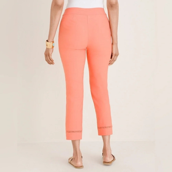 Chico’s So Slimming Lattice Hem Slim Crop Pants - Picture 2 of 9